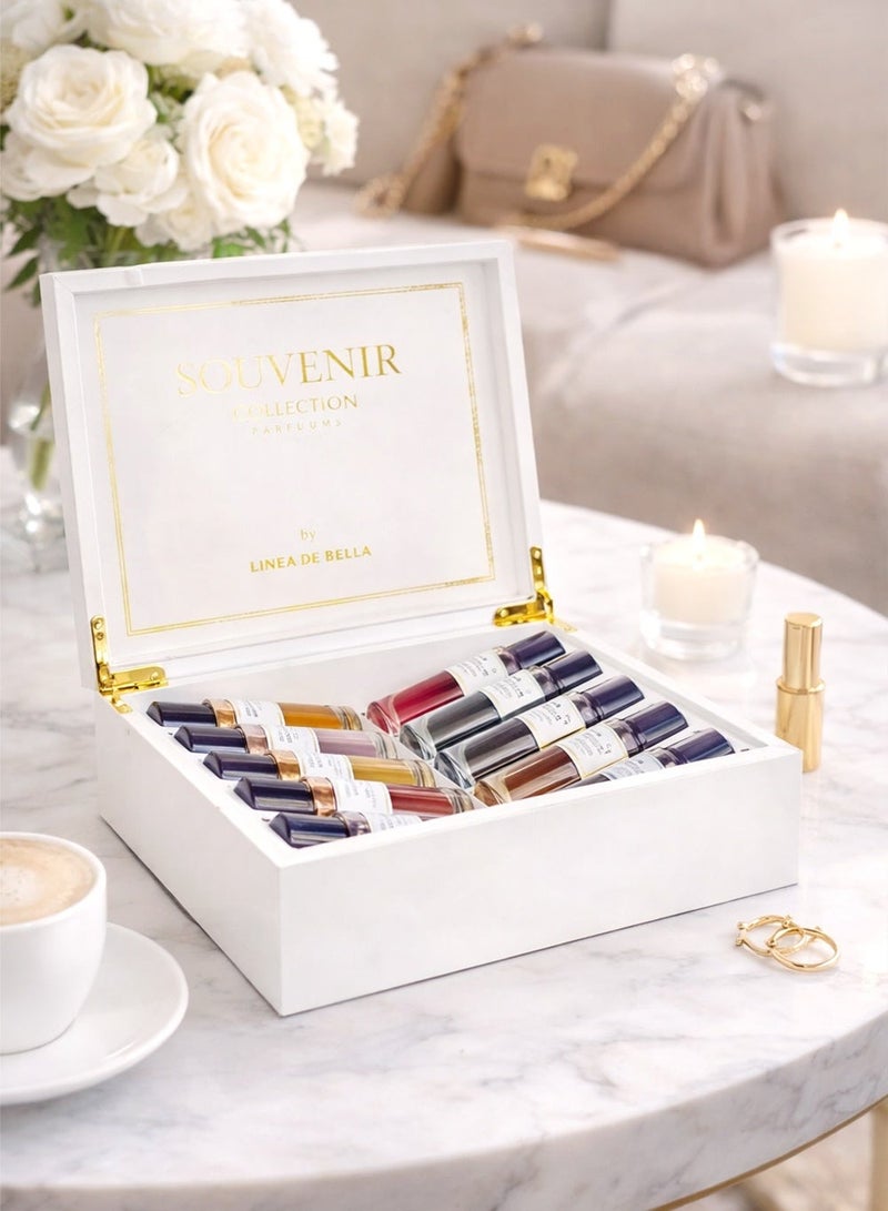 Linea De Bella Souvenir Collection Perfume Gift Set EDP 10 x 30ML | Luxury Long Lasting Perfume for Men & Women - Image 1